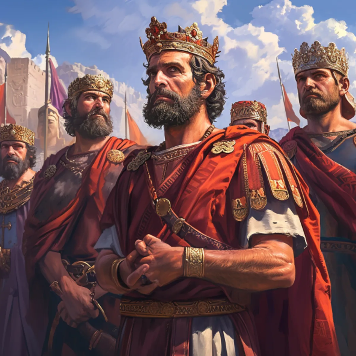 1 Tarihler 11 - Kral Davut Meshedildi, Fethedilen Topraklar ve Güçlü Adamlar.