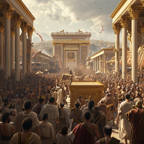 1 Sử ký 15 - Cỗ ma nước sông Thái Bình ở Ca-an mang về thành Xemri thành công