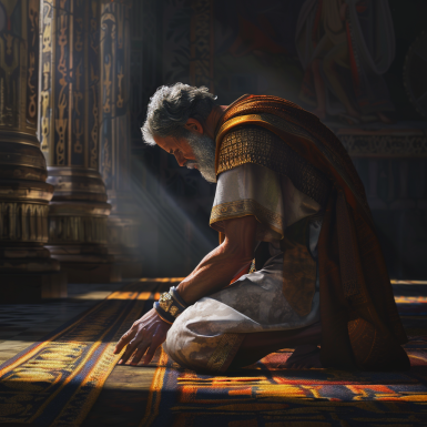 1 Kronik 21:16 - Wtem podniósłszy Dawid oczy swe ujrzał Anioła Pańskiego, który stał między ziemią i między niebem, a w ręce jego miecz jego dobyty, wyciągniony przeciw Jeruzalemowi. I upadł Dawid i starsi, oblekłszy się w wory, na twarze swoje.