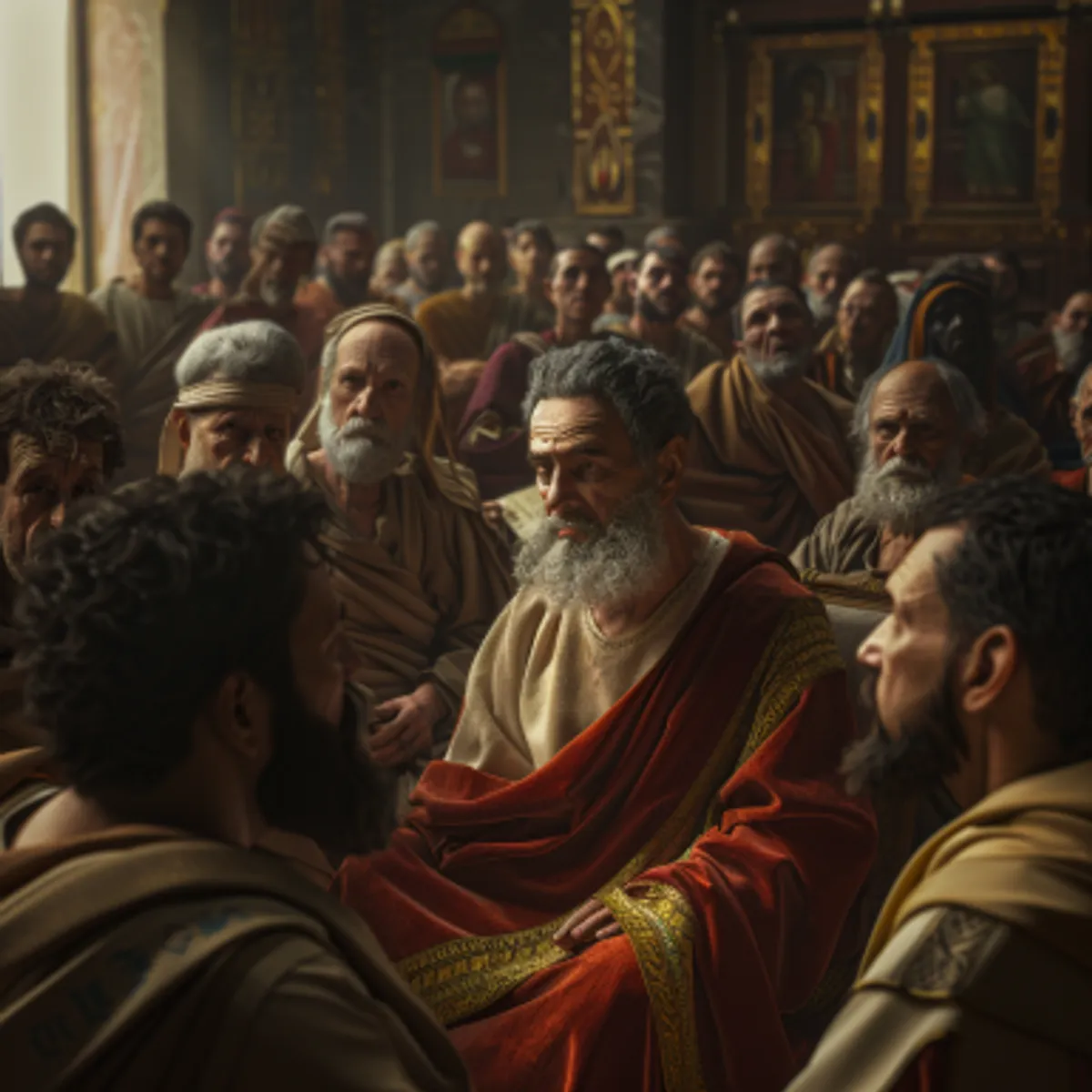 행전신경 15:6 - 사도와 장로들이 이 일을 의논하러 모여