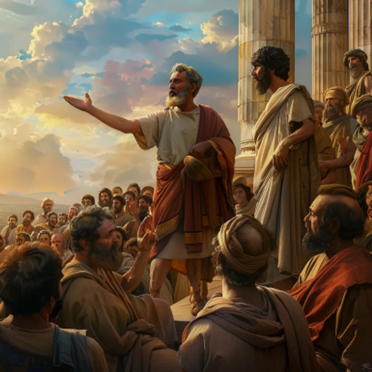 प्रेरितों के कामों का अनुसार (Preriton Ke Kamo Ka Anusar) 17:22 - तब पौलुस ने अरियुपगुस के बीच में खड़ा होकर कहा,