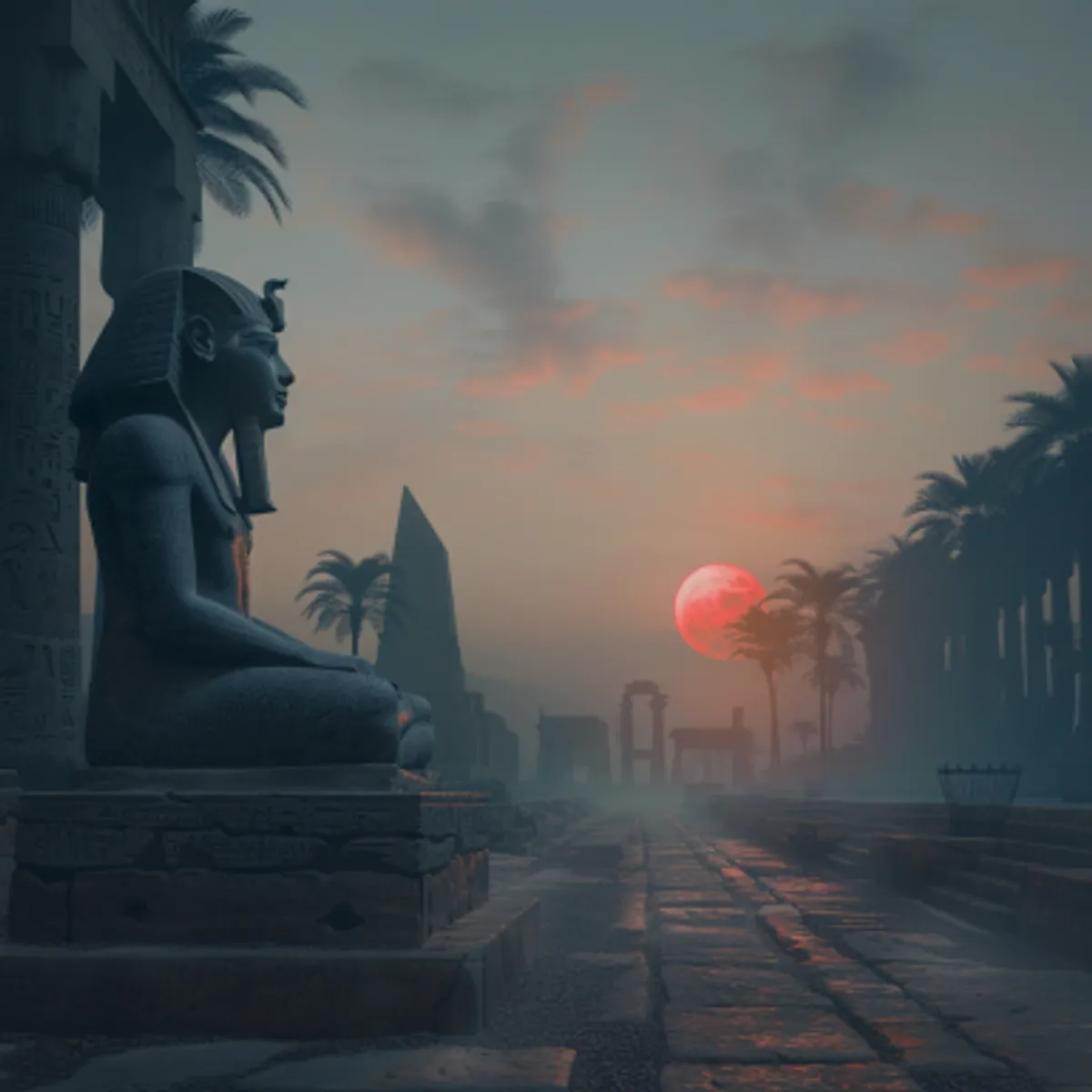 Uittocht 10:22 - Als Mozes zijn hand uitstrekte naar den hemel, werd er een dikke duisternis in het ganse Egypteland, drie dagen.