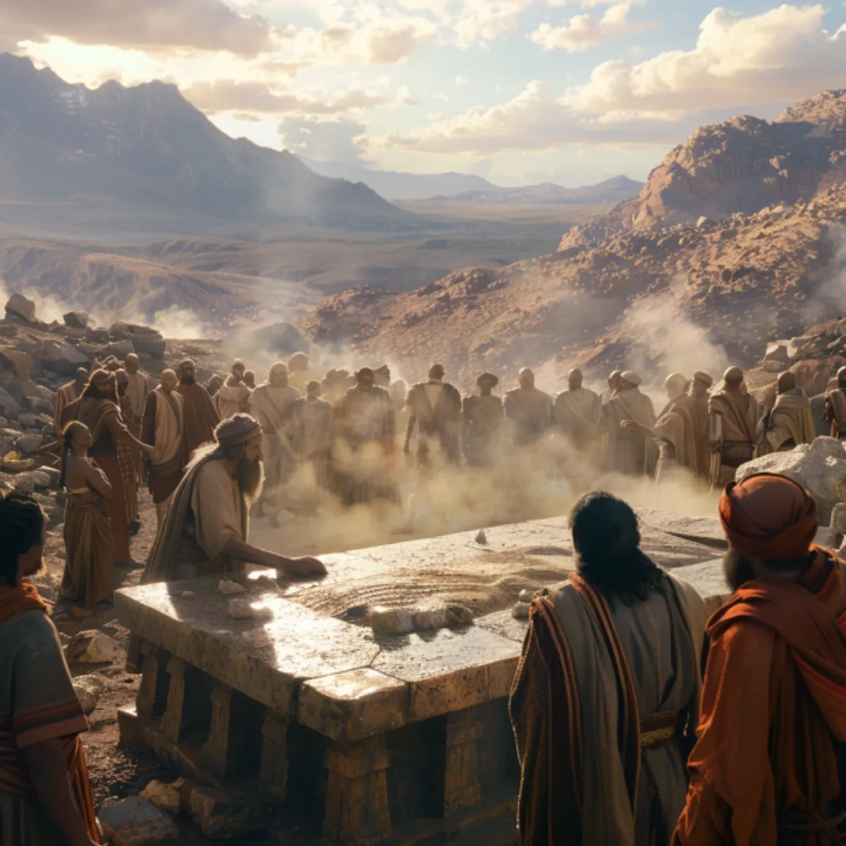 出埃及记 17:15 - 摩西筑了一座坛，起名叫「　耶和华・尼西」，