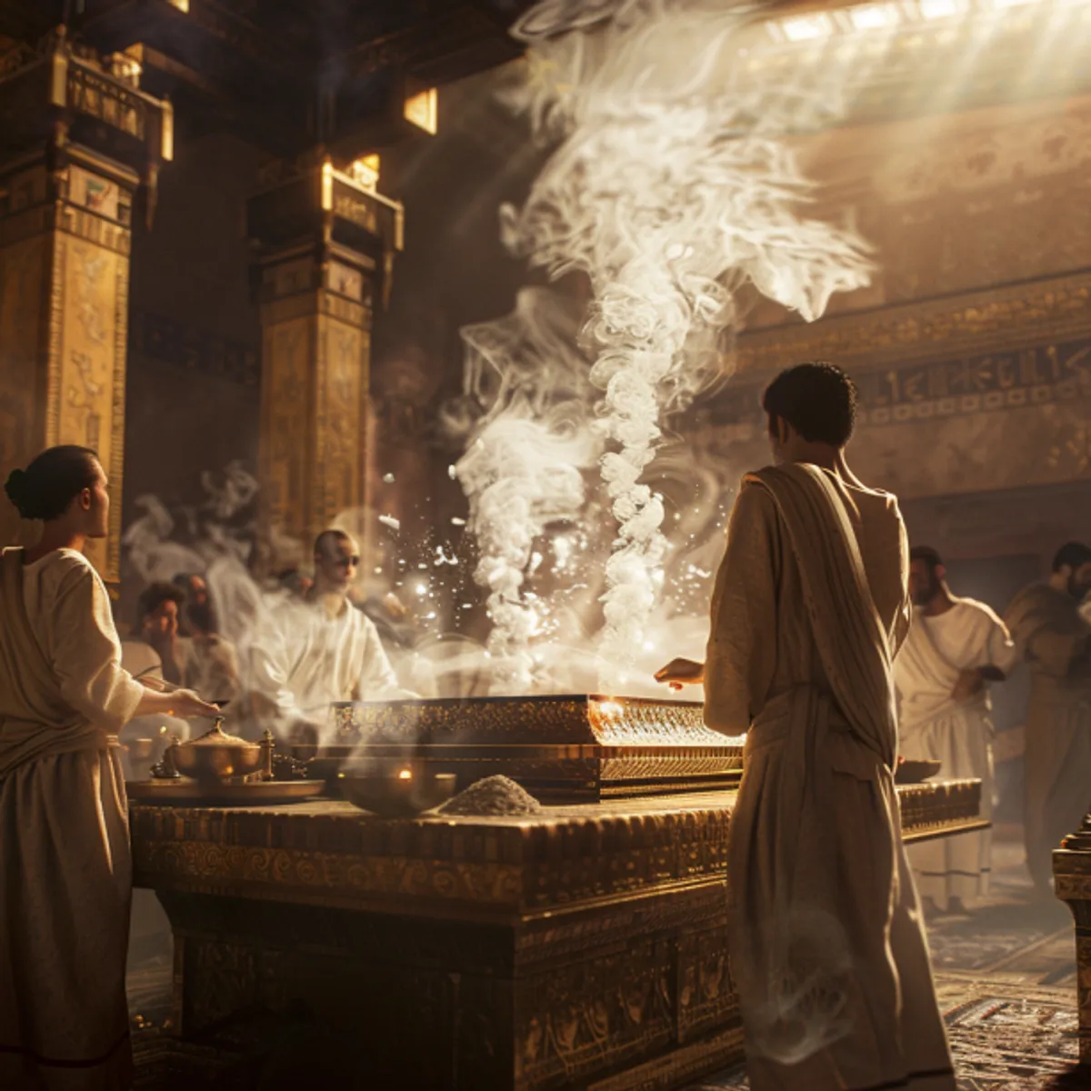 उपद्रवि (Upadravi) 37:25 - फिर उसने बबूल की लकड़ी की धूप वेदी भी बनाई; उसकी लम्बाई एक हाथ और चौड़ाई एक हाथ की थी; वह चौकोर बनी, और उसकी ऊँचाई दो हाथ की थी; और उसके सींग उसके साथ बिना जोड़ के बने थे