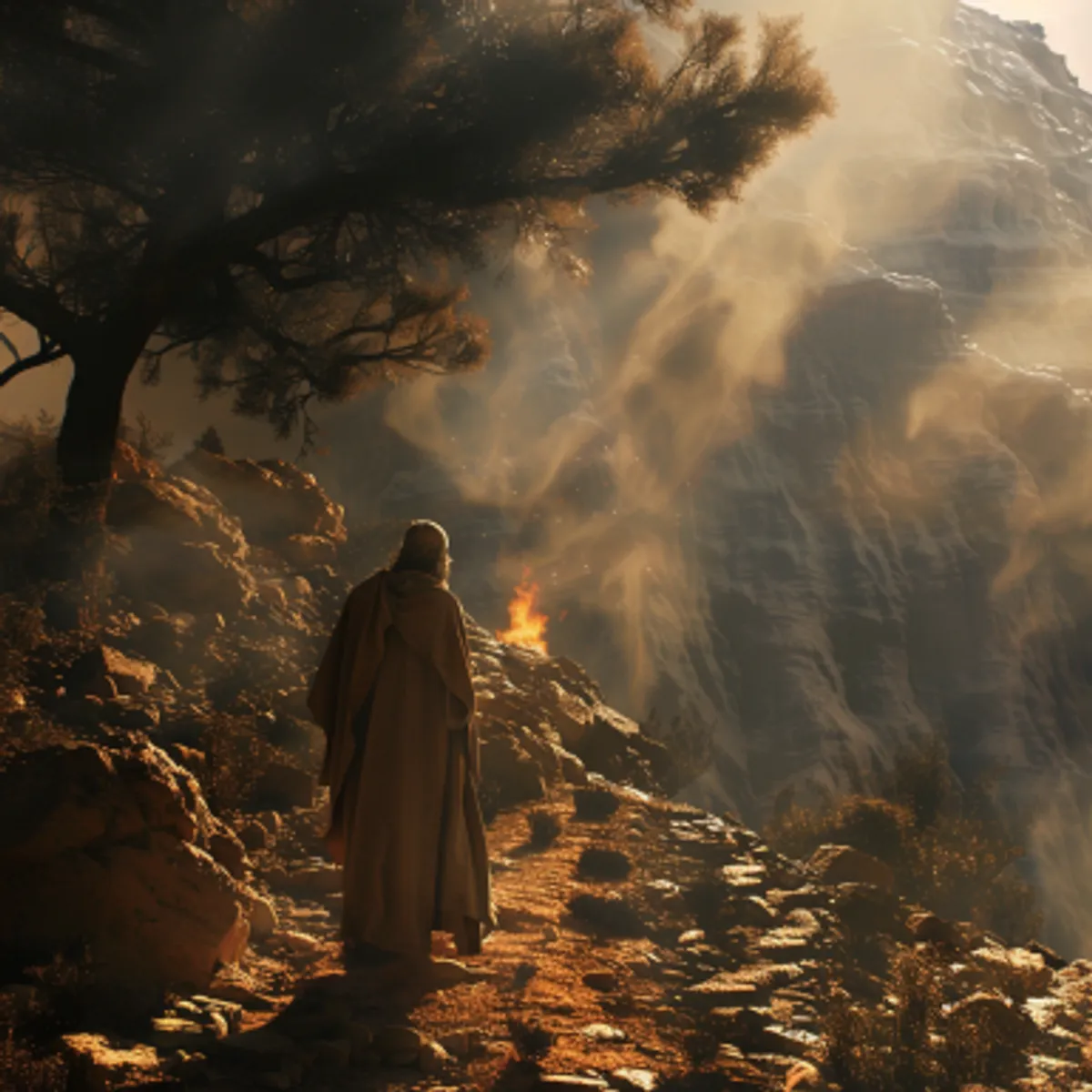 Exode 3:2 - L'ange de l'Eternel lui apparut dans une flamme de feu, au milieu d'un buisson. Moïse regarda; et voici, le buisson était tout en feu, et le buisson ne se consumait point.