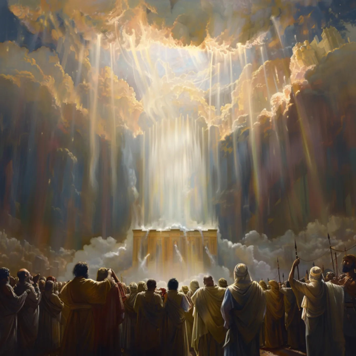 出エジプト記 40:34 - 斯て雲集會の天幕を蓋てヱホバの榮光幕屋に充たり