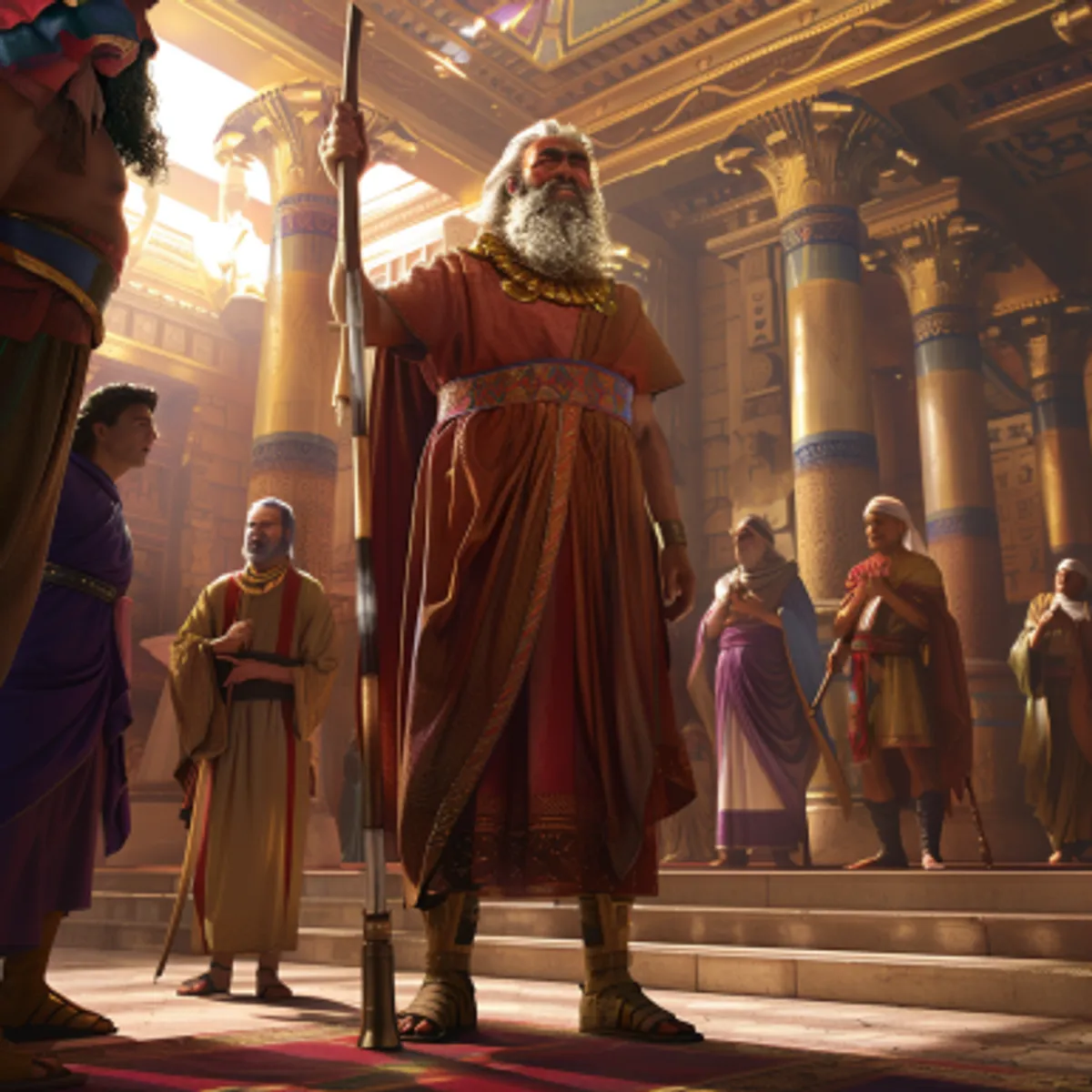 Exode 7:15 - Va vers Pharaon dès le matin; il sortira pour aller près de l'eau, et tu te présenteras devant lui au bord du fleuve. Tu prendras à ta main la verge qui a été changée en serpent,