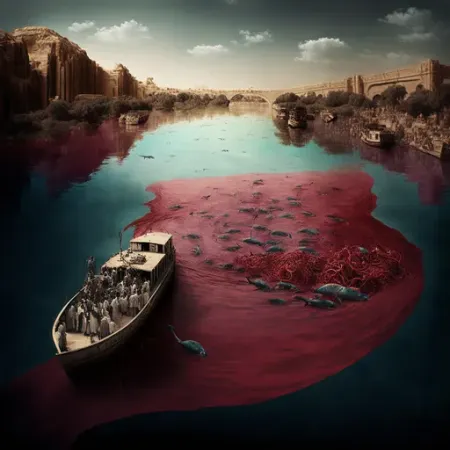 The First Plague: Nile River Turned to Blood
