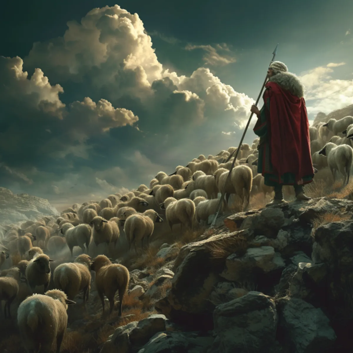 यहेजकेल 34 - भगवान, उसके भेड़-बकरियों का चरवाहा।