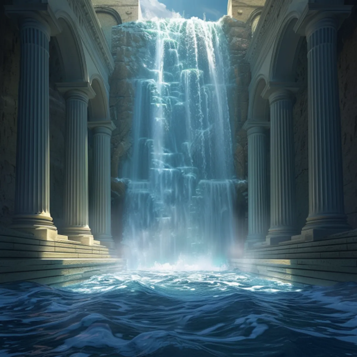 यहेजकेल 47 - मंदिर नदी का दृश्य