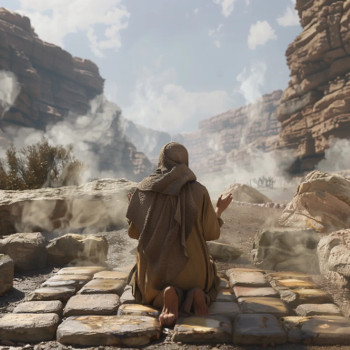 בראשית 13:18 - וַיֶּאֱהַל אַבְרָם וַיָּבֹא וַיֵּשֶׁב בְּאֵלֹנֵי מַמְרֵא אֲשֶׁר בְּחֶבְרֹון וַיִּבֶן־שָׁם מִזְבֵּחַ לַיהוָה׃  פ