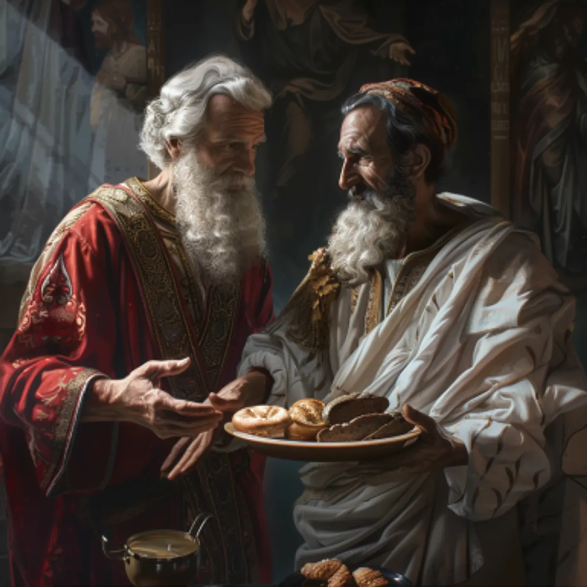 Бытие 14:20 - и благословен Бог Всевышний, Который предал врагов твоих в рукитвои. Аврам дал ему десятую часть из всего.