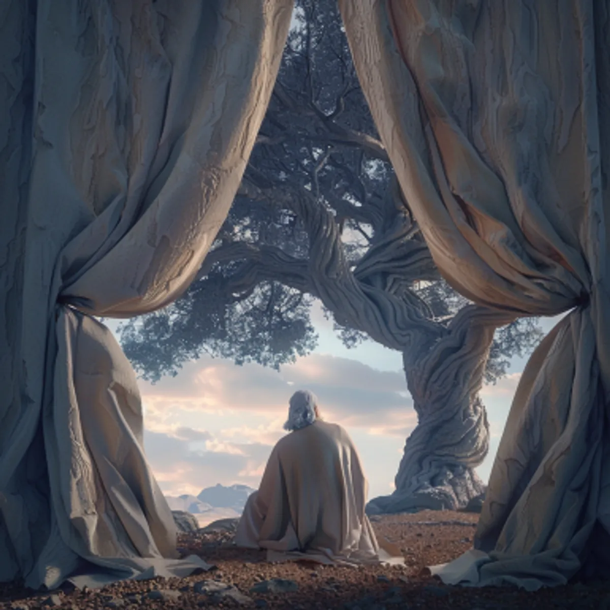 Génesis 18:1 - Y APARECIOLE Jehová en el valle de Mamre, estando él sentado á la puerta de su tienda en el calor del día.