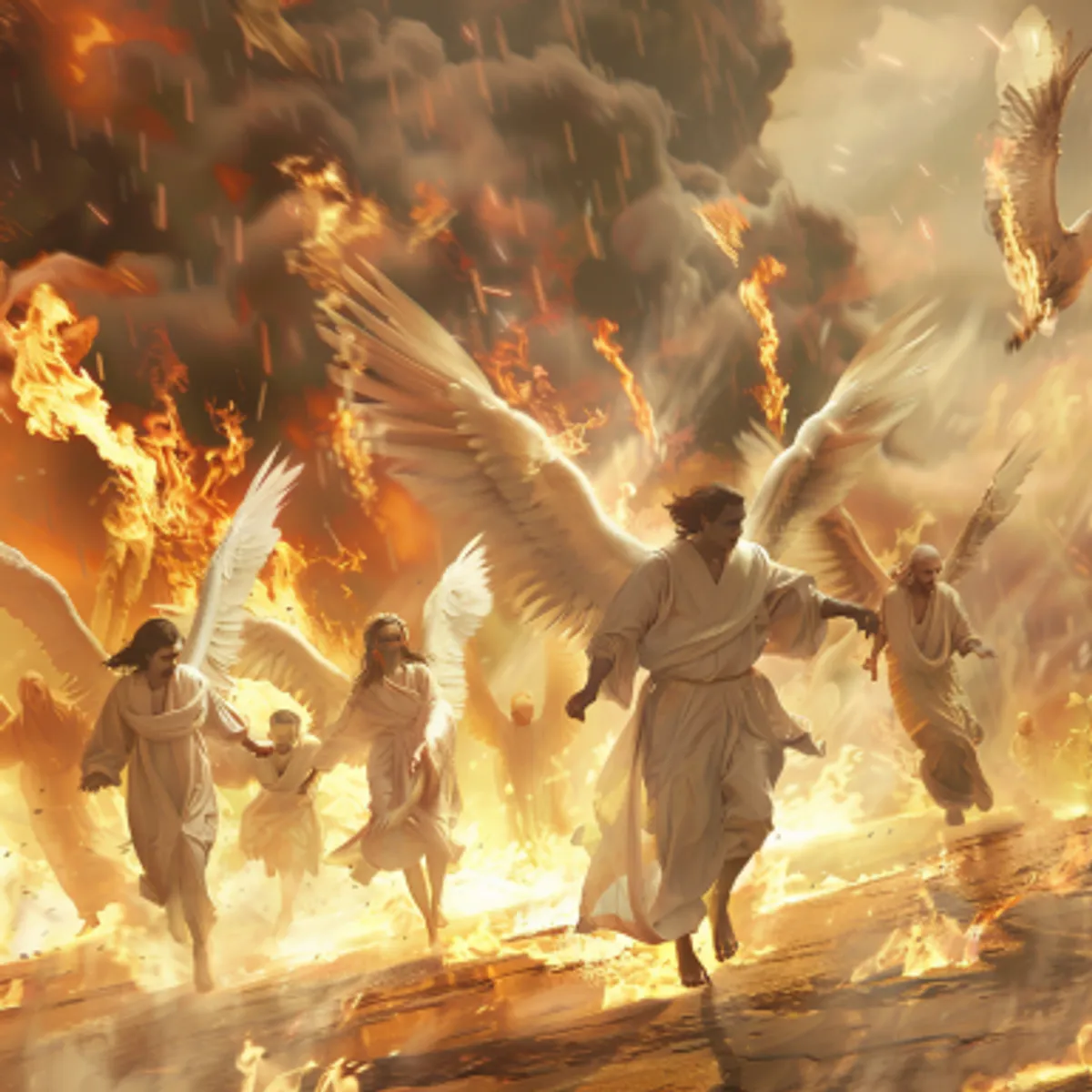 Génesis 19:15 - Y al rayar el alba, los ángeles daban prisa á Lot, diciendo: Levántate, toma tu mujer, y tus dos hijas que se hallan aquí, porque no perezcas en el castigo de la ciudad.