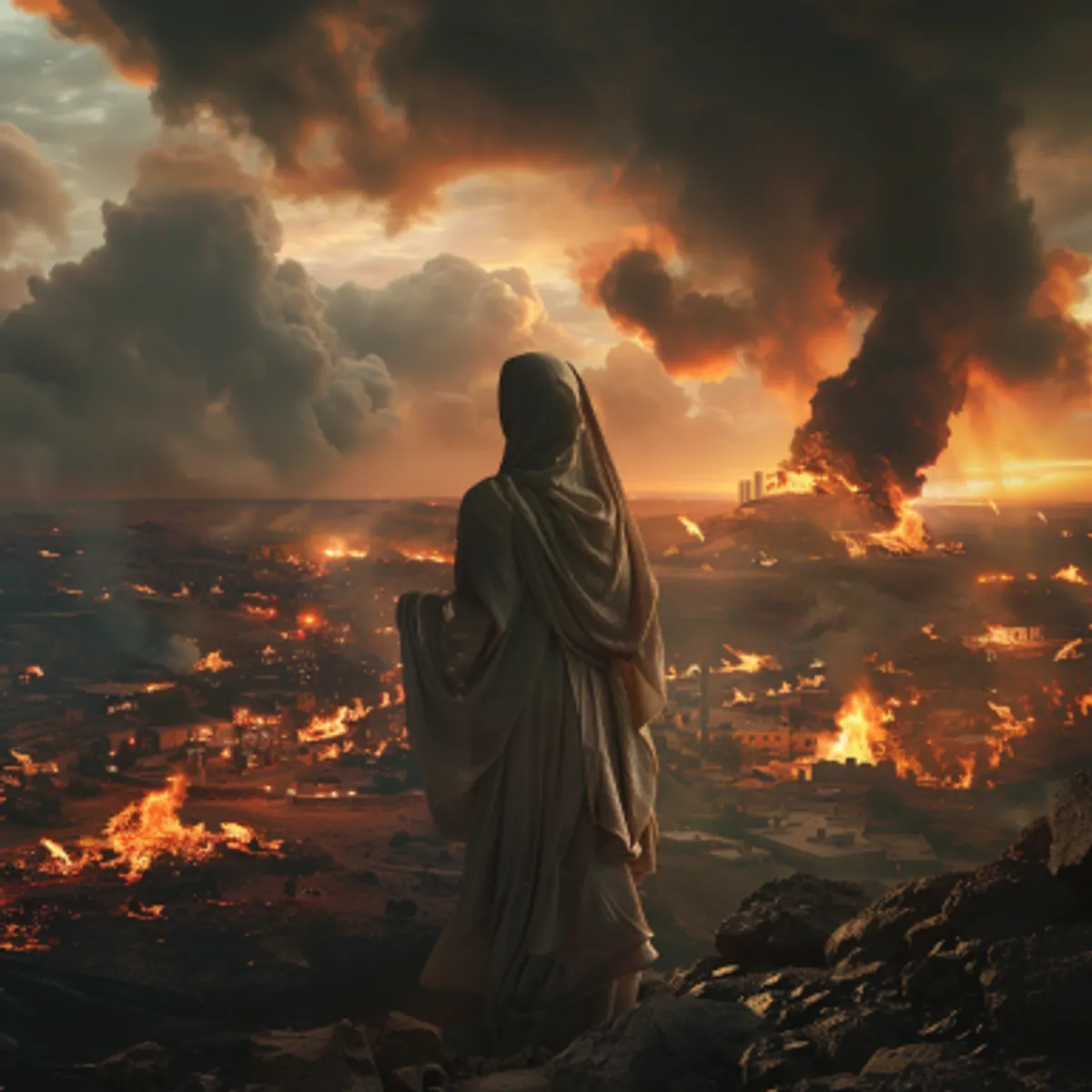 Génesis 19:26 - Entonces la mujer de Lot miró atrás, á espaldas de él, y se volvió estatua de sal.