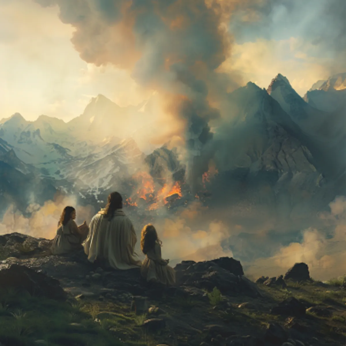 Génesis 19:30 - Empero Lot subió de Zoar, y asentó en el monte, y sus dos hijas con él; porque tuvo miedo de quedar en Zoar, y se alojó en una cueva él y sus dos hijas.