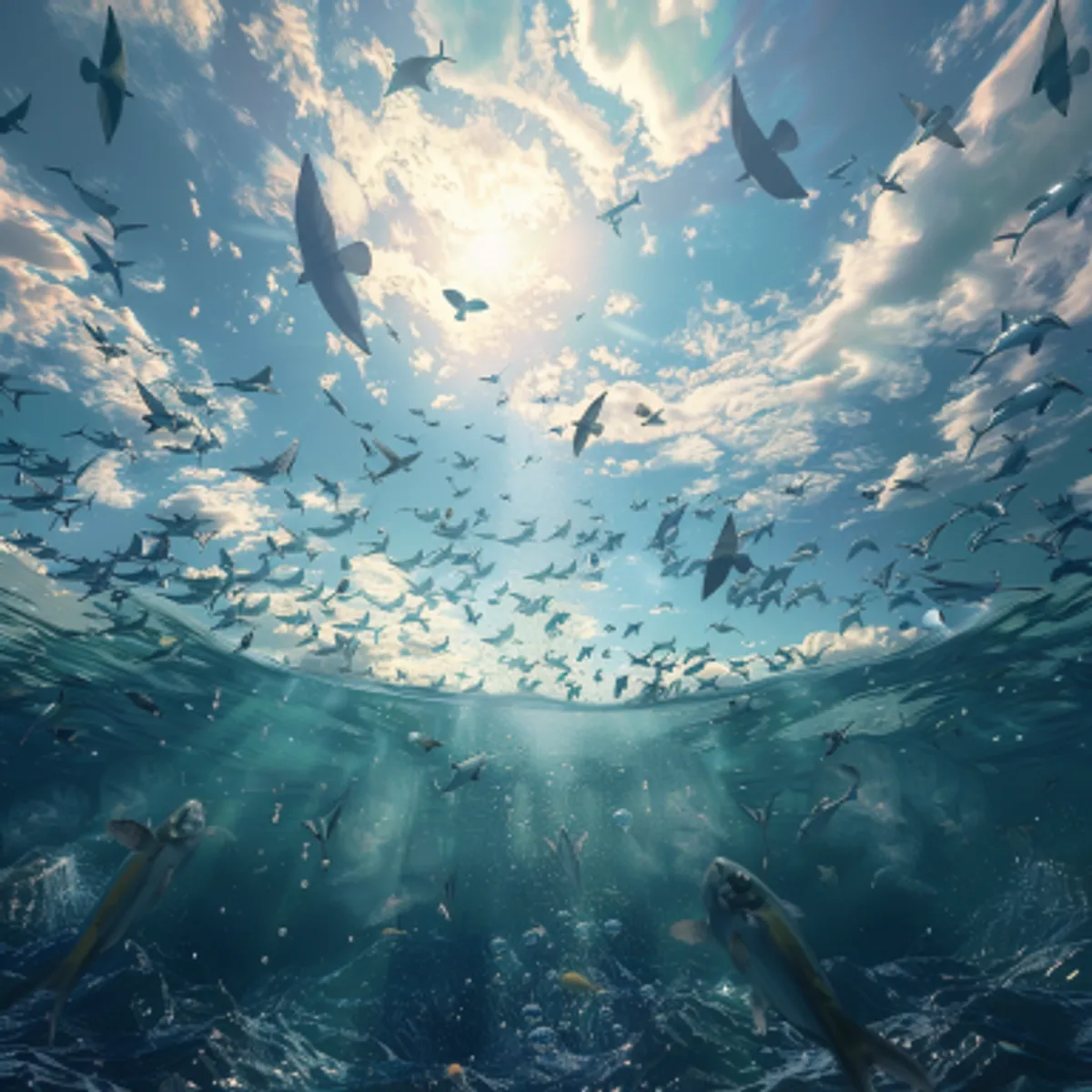 Gênesis 1:20 - E disse Deus: Produzam as águas abundantemente répteis {ou criaturas viventes, que se movem} de alma vivente; e voem as aves sobre a face da expansão dos céus.