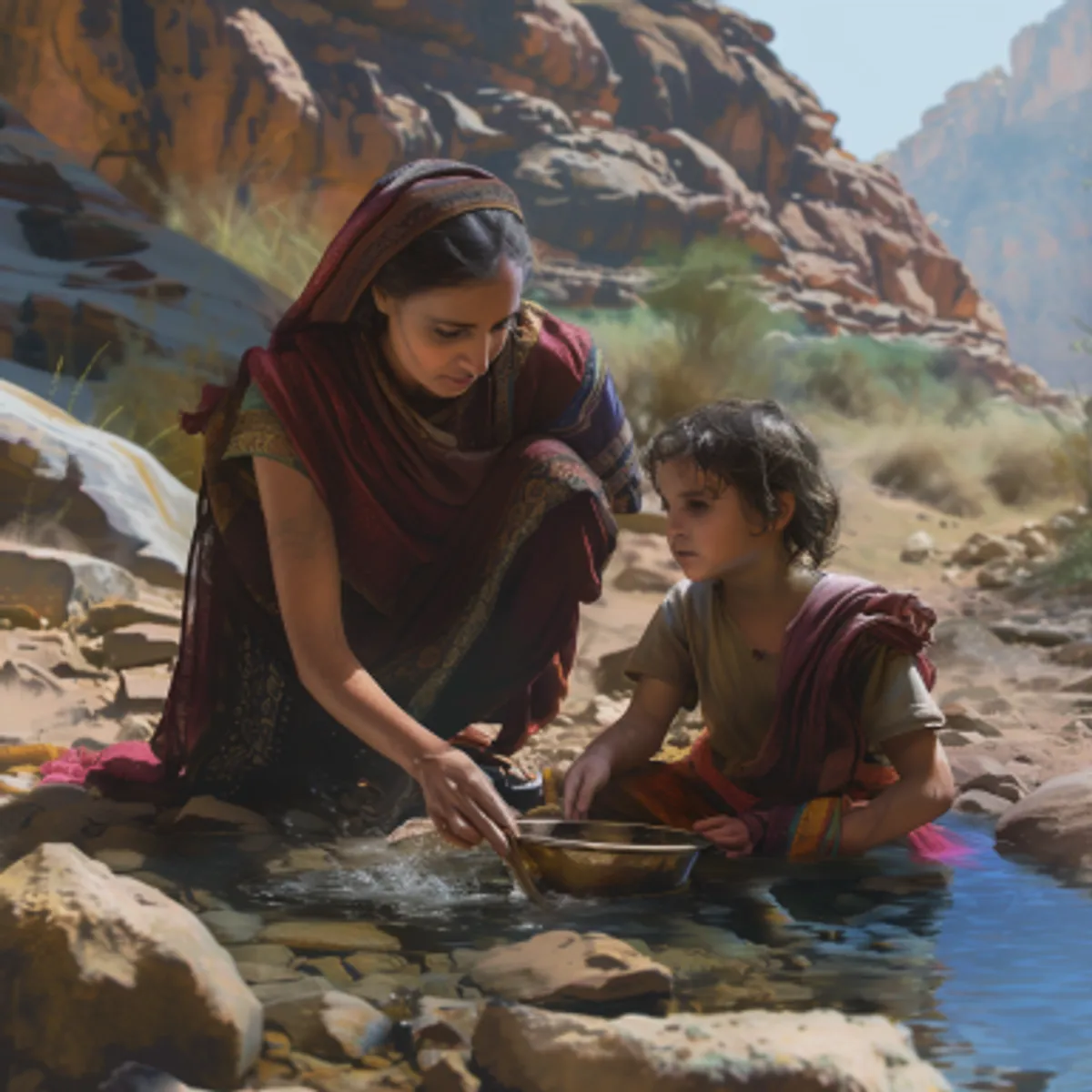 Genesis 21:19 - And God opened her eyes, and she saw a well of water; and she went, and filled the bottle with water, and gave the lad drink.