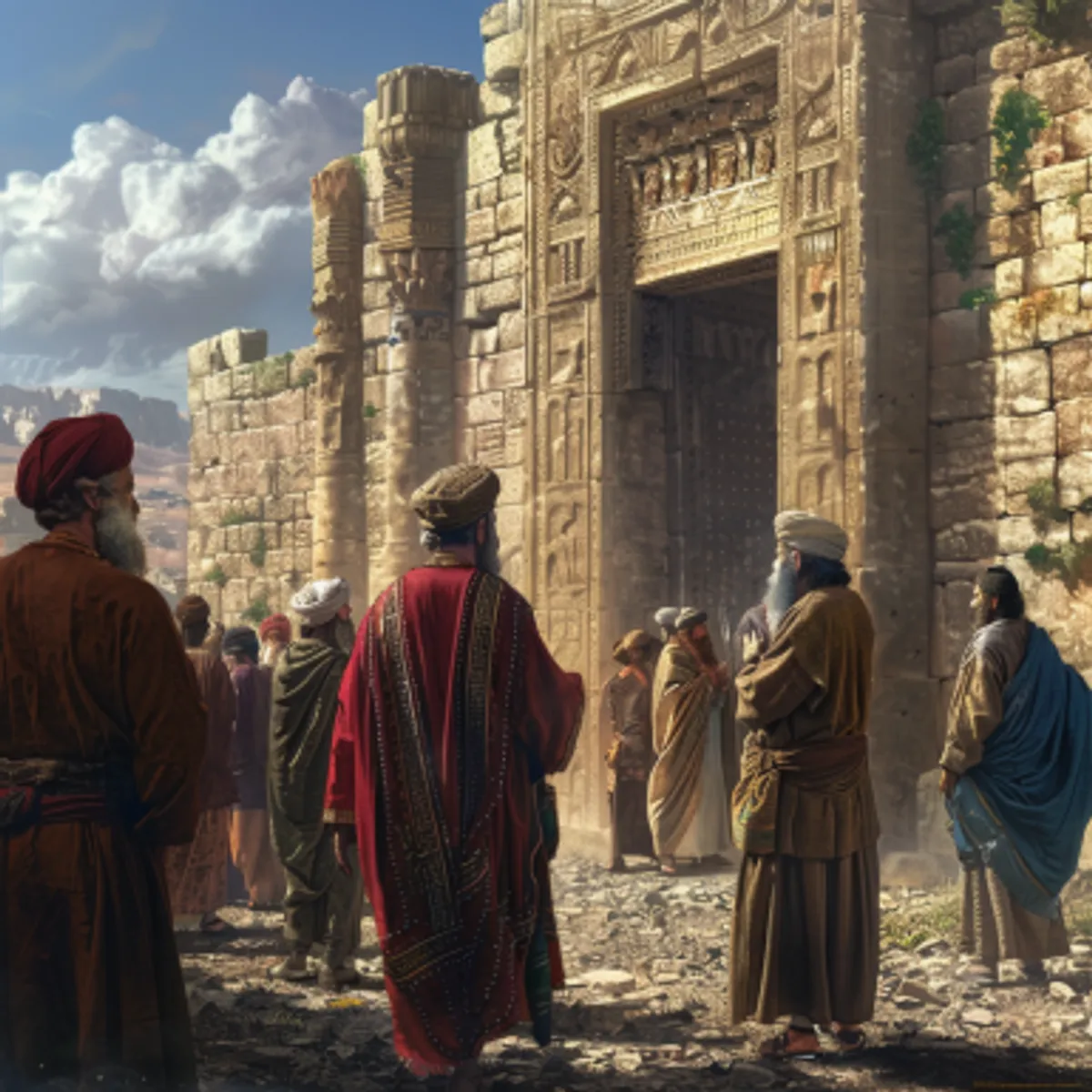 창세기 23:10 - 때에 에브론이 헷 족속 중에 앉았더니 그가 헷 족속 곧 성문에 들어온 모든 자의 듣는데 아브라함에게 대답하여 가로되