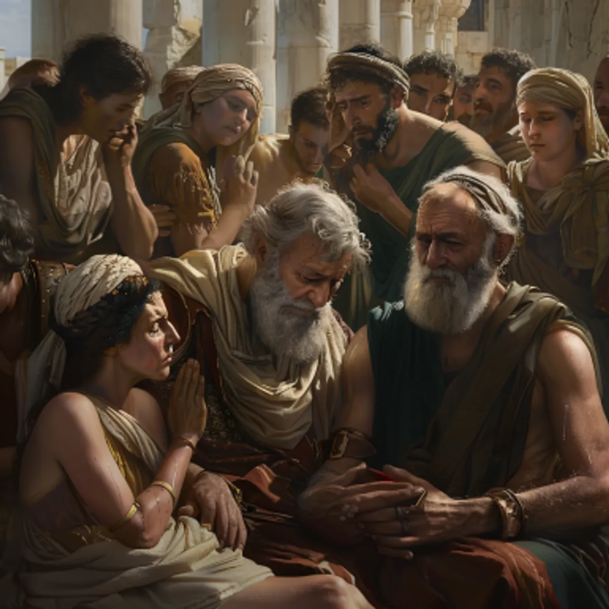 창세기 23:3 - 그 시체 앞에서 일어나 나가서 헷 족속에게 말하여 가로되