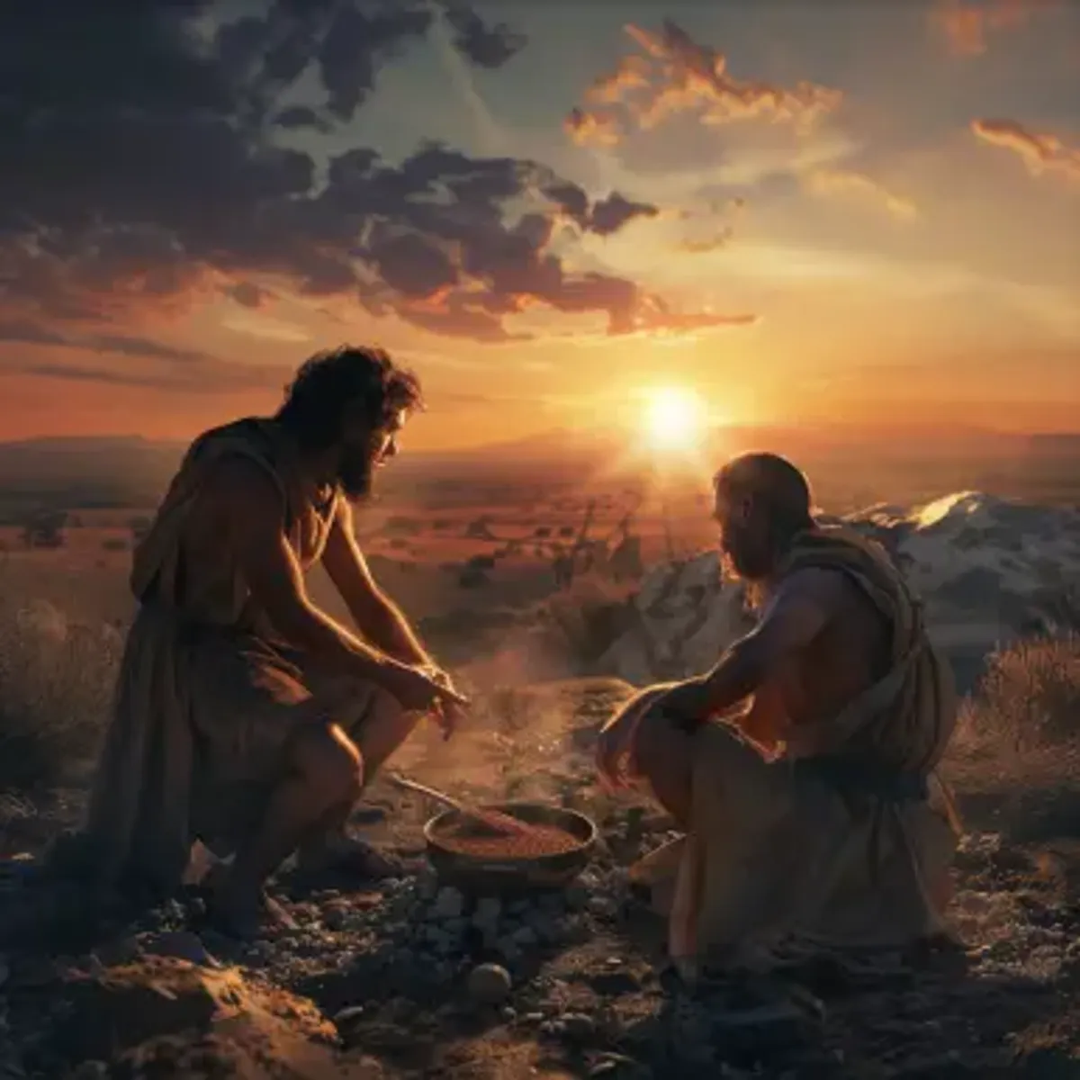 創世記 25:29 - 茲にヤコブ羹を煮たり時にエサウ野より來りて憊れ居り