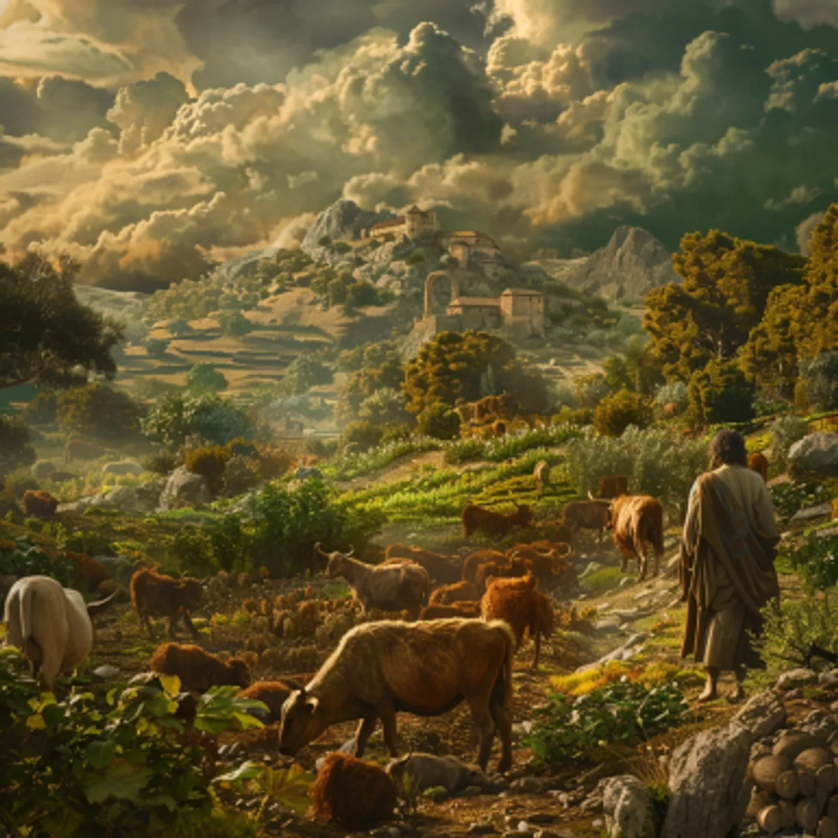 سفر التكوين 26:14 - فكان له مواش من الغنم ومواش من البقر وعبيد كثيرون. فحسده الفلسطينيون.