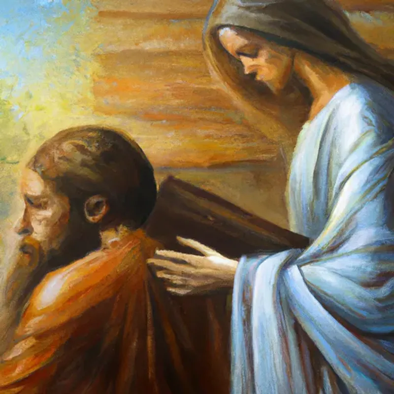 Genesis 29: Jakub se setkává s Ráchel.