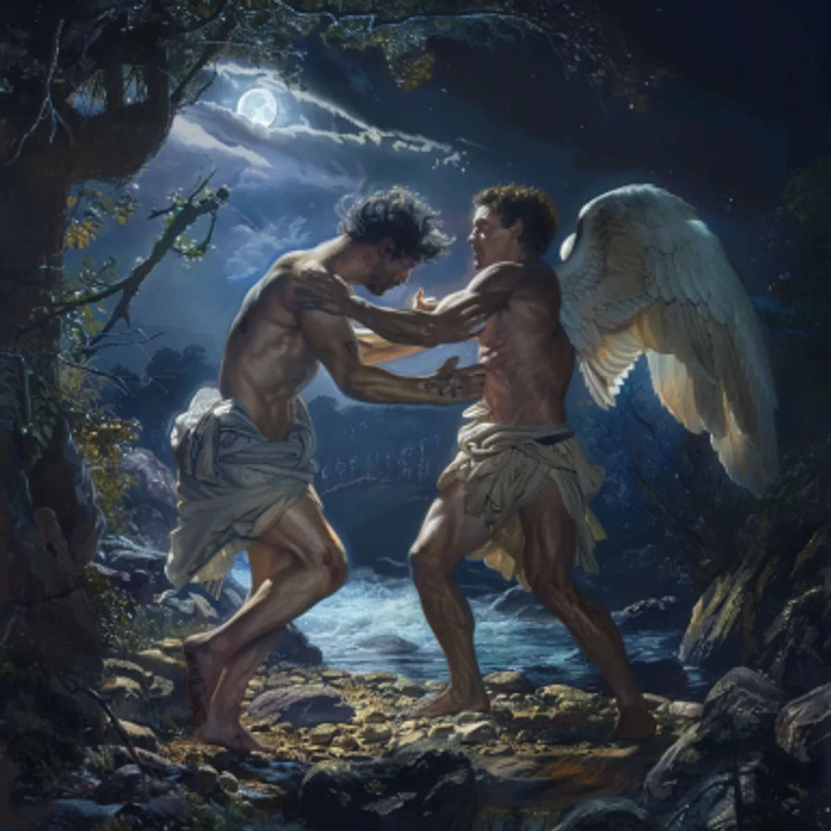 Pirmā Mozus grāmata 32:24 - Tad viens vīrs ar to cīnījās, līdz kamēr diena ausa.