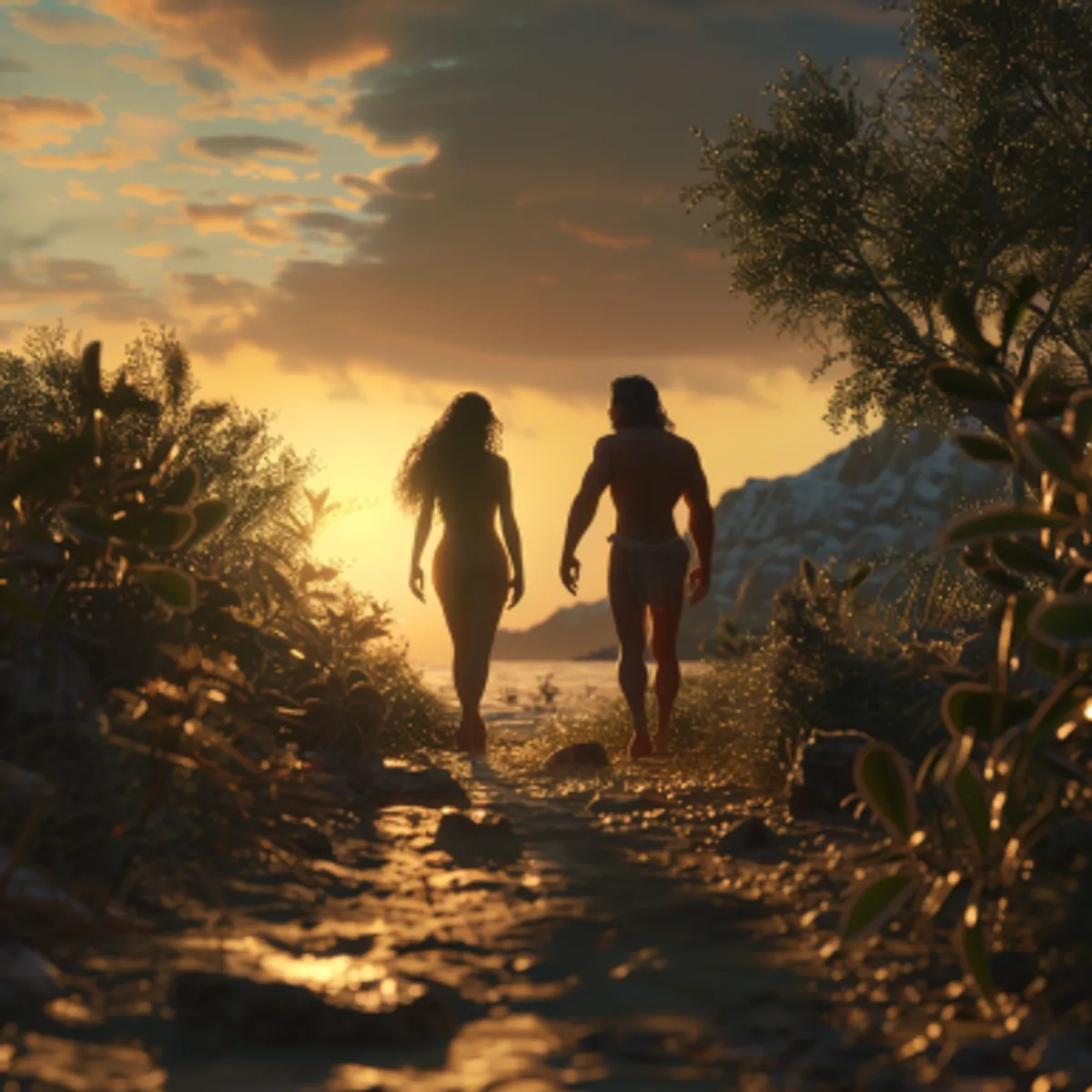 سفر التكوين 3:24 - فطرد الانسان واقام شرقي جنة عدن الكروبيم ولهيب سيف متقلب لحراسة طريق شجرة الحياة