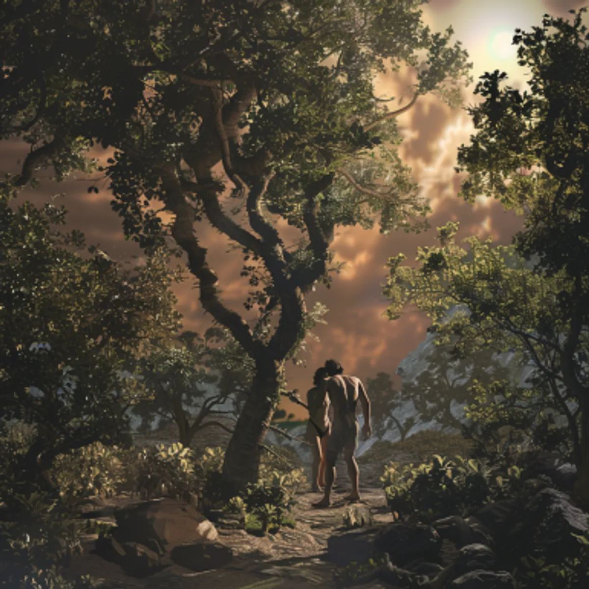 سفر التكوين 3:8 - وسمعا صوت الرب الاله ماشيا في الجنة عند هبوب ريح النهار. فاختبأ آدم وامرأته من وجه الرب الاله في وسط شجر الجنة.