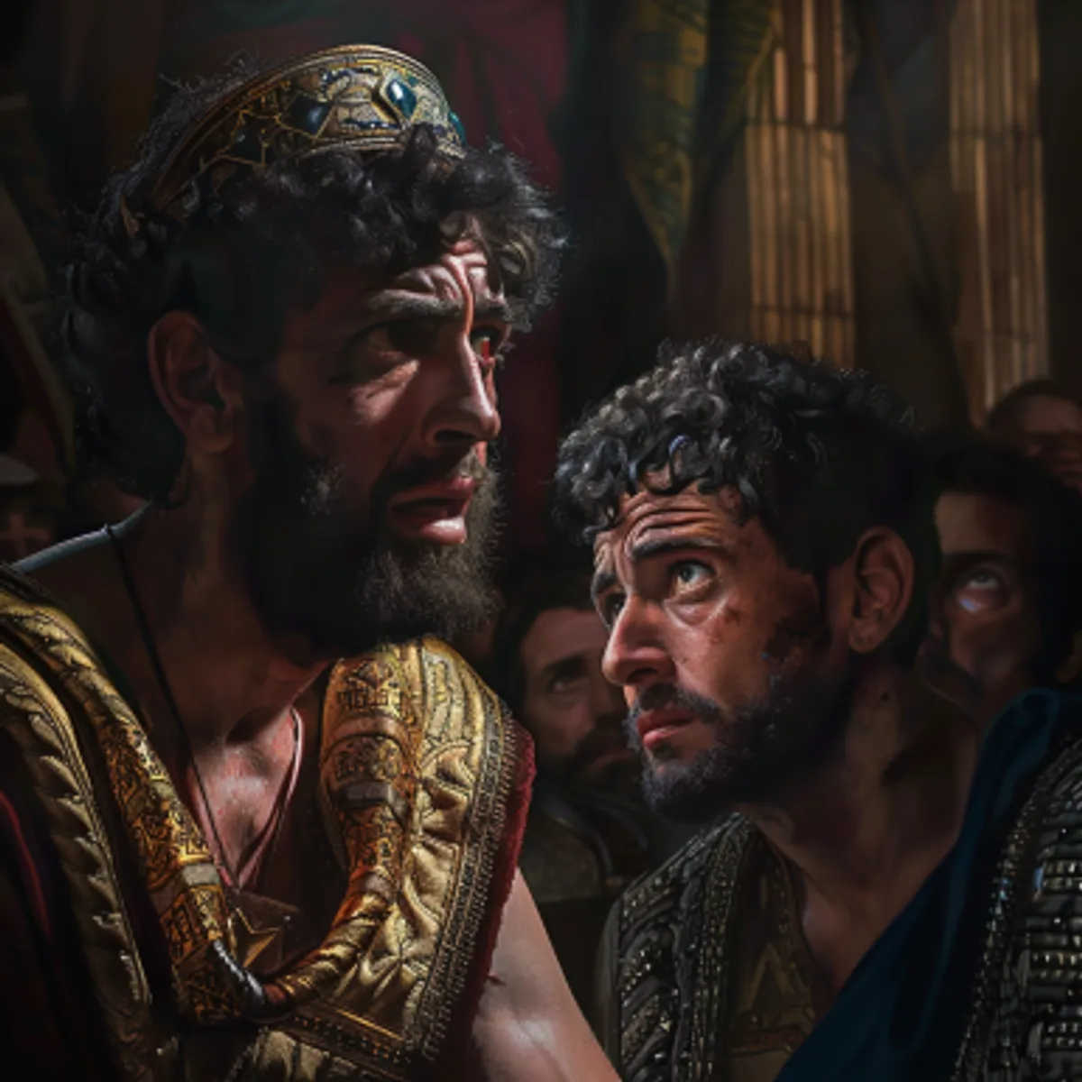 Ensimmäinen Mooseksen kirja 44:18 - Niin Juuda astui hänen tykönsä, ja sanoi: ah minun herrani, suo nyt palvelias puhua yksi sana minun herrani korvissa, ja älkään julmistuko sinun vihas sinun palvelias päälle, sillä sinä olet niinkuin Pharao.