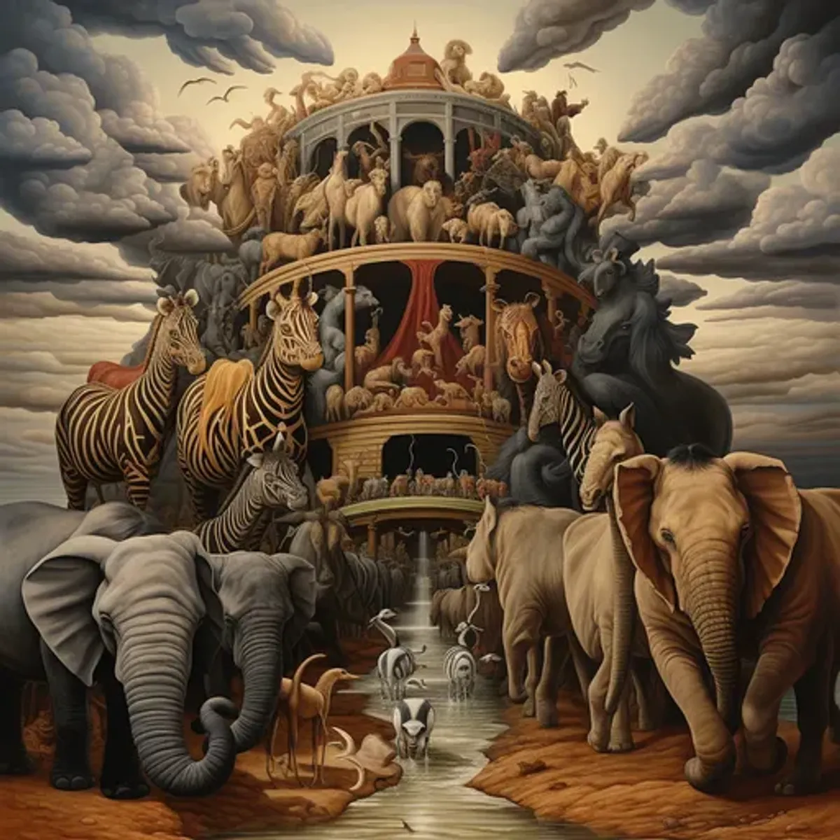 Sáng thế Ký 7:9 - từng cặp, đực và cái, trống và mái, đều đến cùng Nô-ê mà vào tàu, y như lời Ðức Chúa Trời đã phán dặn người.