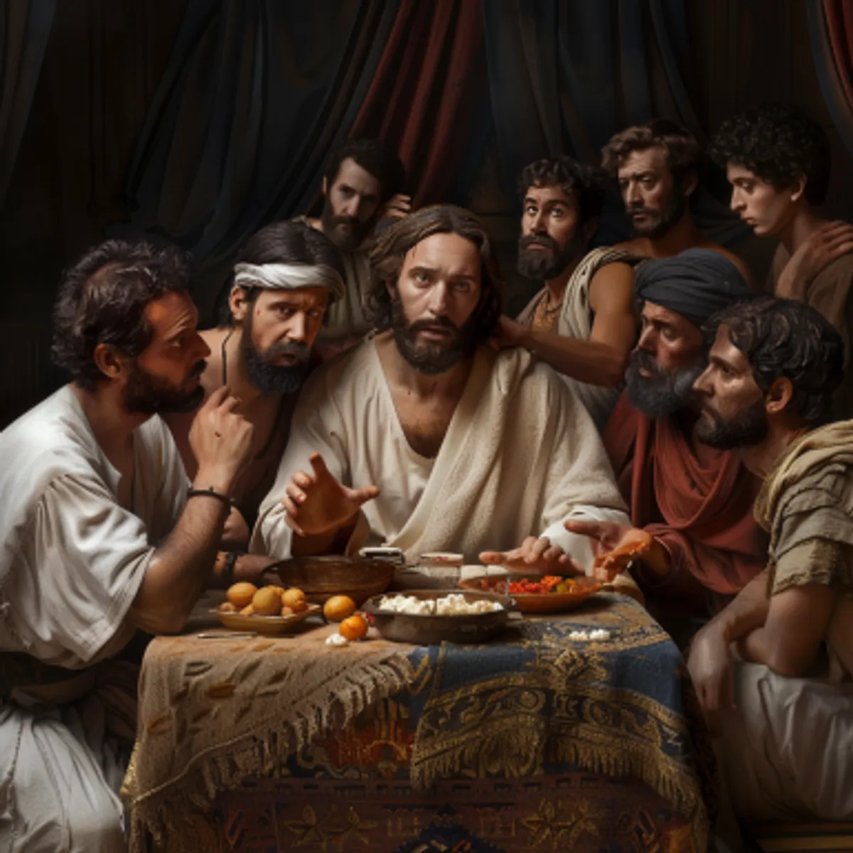 ヨハネ福音書 13:21 - イエス此 等のことを言ひ終へて、心さわぎ證をなして言ひ給ふ『まことに誠に汝らに告ぐ、汝らの中の一人われを賣らん』