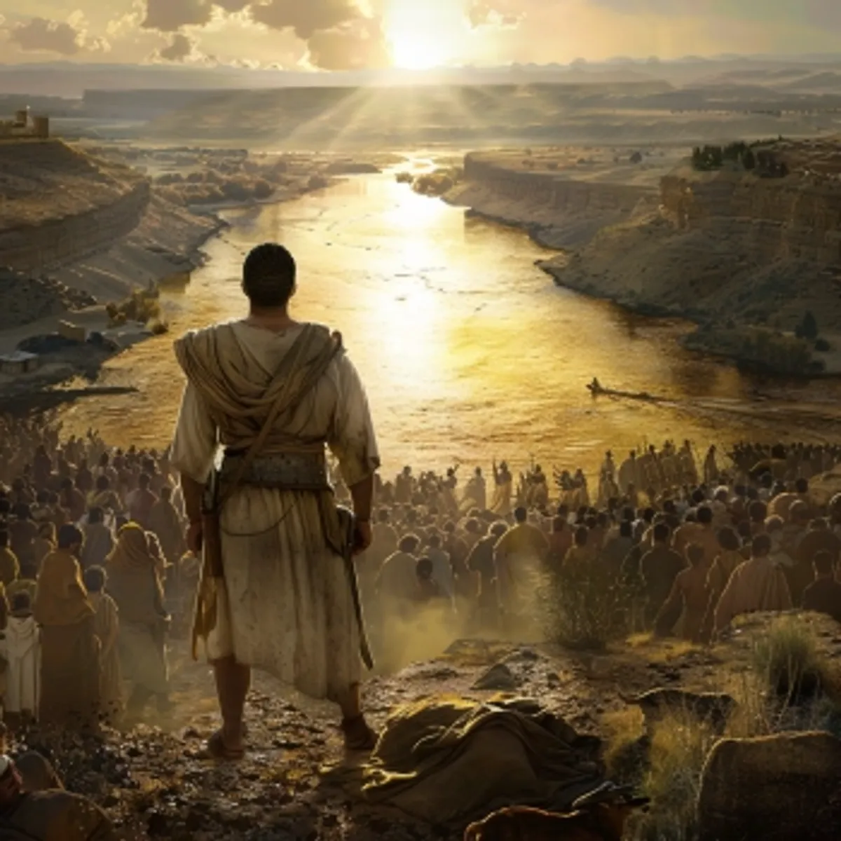 Josué 1:2 - Moisés, meu servo, é morto; levanta-te, pois, agora, passa este Jordão, tu e todo este povo, à terra que eu dou aos filhos de Israel.