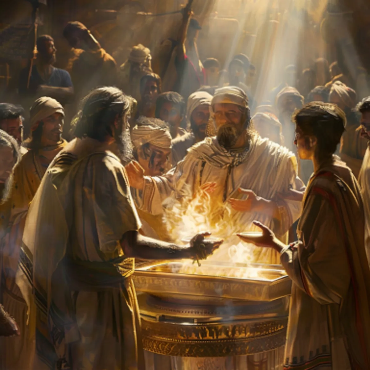 เลวีนิติวส์ 7:35 - นี่เป็นส่วนจากการเจิมอาโรนและการเจิมบุตรชายของเขา ได้จากเครื่องบูชาด้วยไฟถวายแด่พระเยโฮวาห์ มอบหมายให้แก่เขาทั้งหลายในวันที่เขาทั้งหลายถูกถวายให้ปรนนิบัติพระเยโฮวาห์ในตำแหน่งปุโรหิต