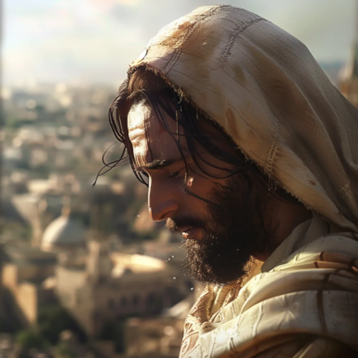 Lucas 13:34 - Jerusalem, Jerusalem! que matas á los profetas, y apedreas á los que son enviados á ti: ­cuántas veces quise juntar tus hijos, como la gallina sus pollos debajo de sus alas, y no quisiste!