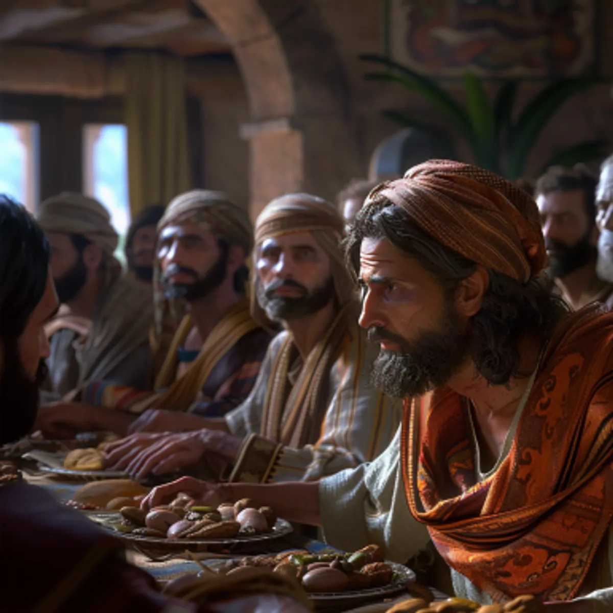 Luukkaan evankeliumi 14:7 - Mutta hän sanoi vieraille vertauksen, koska hän ymmärsi, kuinka he valitsivat ylimmäisiä istuimia, sanoen heille: