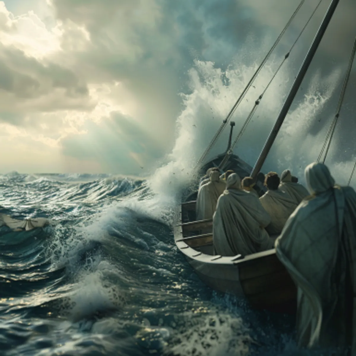 Luc 8:24 - Ils s'approchèrent et le réveillèrent, en disant: Maître, maître, nous périssons! S'étant réveillé, il menaça le vent et les flots, qui s'apaisèrent, et le calme revint.