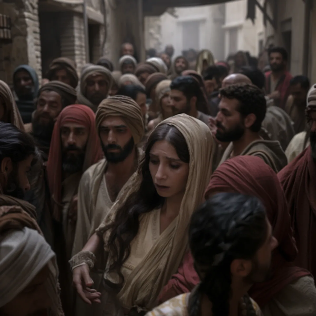 Luc 8:44 - Elle s'approcha par derrière, et toucha le bord du vêtement de Jésus. Au même instant la perte de sang s'arrêta.