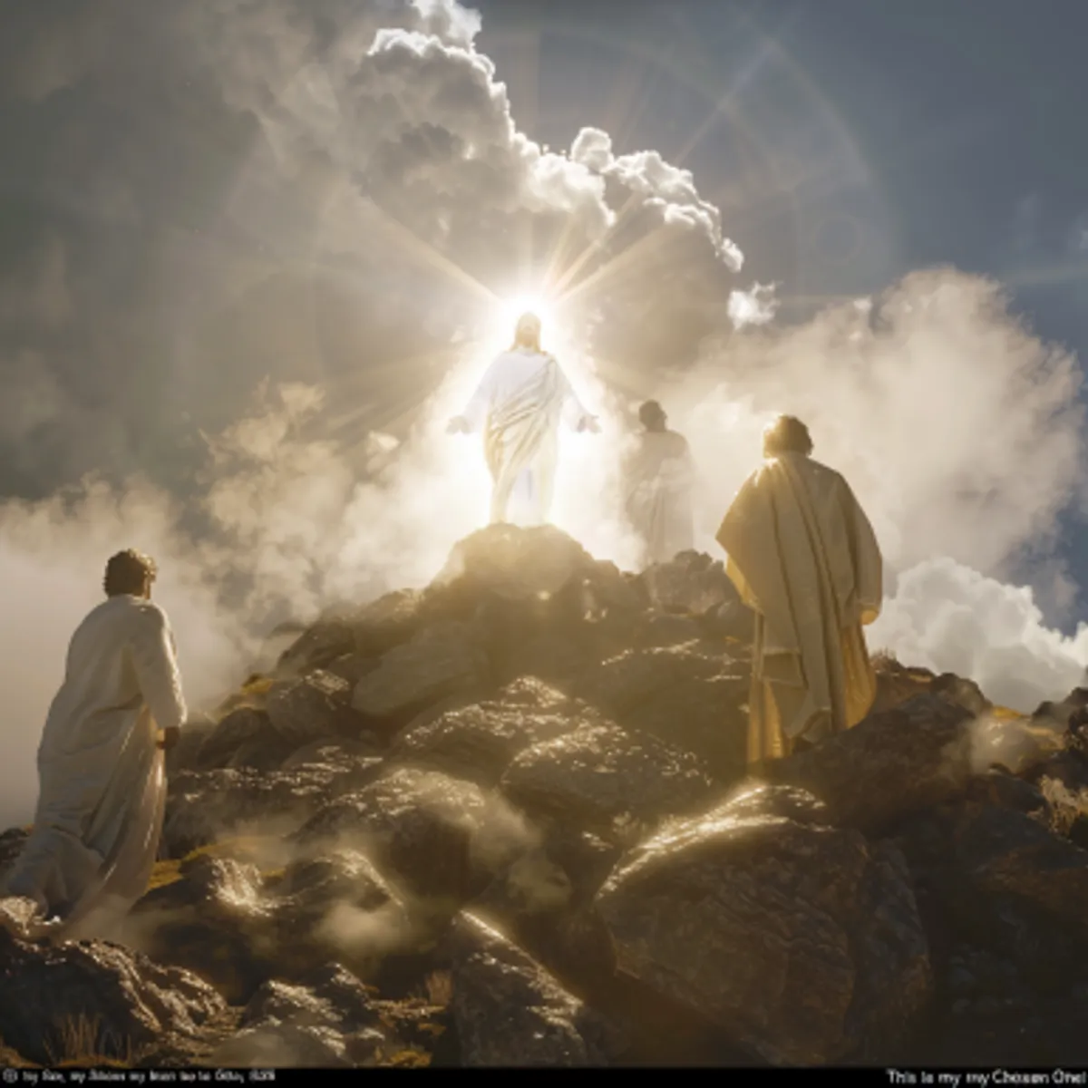 Luke 9:28 - And it came to pass about an eight days after these sayings, he took Peter and John and James, and went up into a mountain to pray.