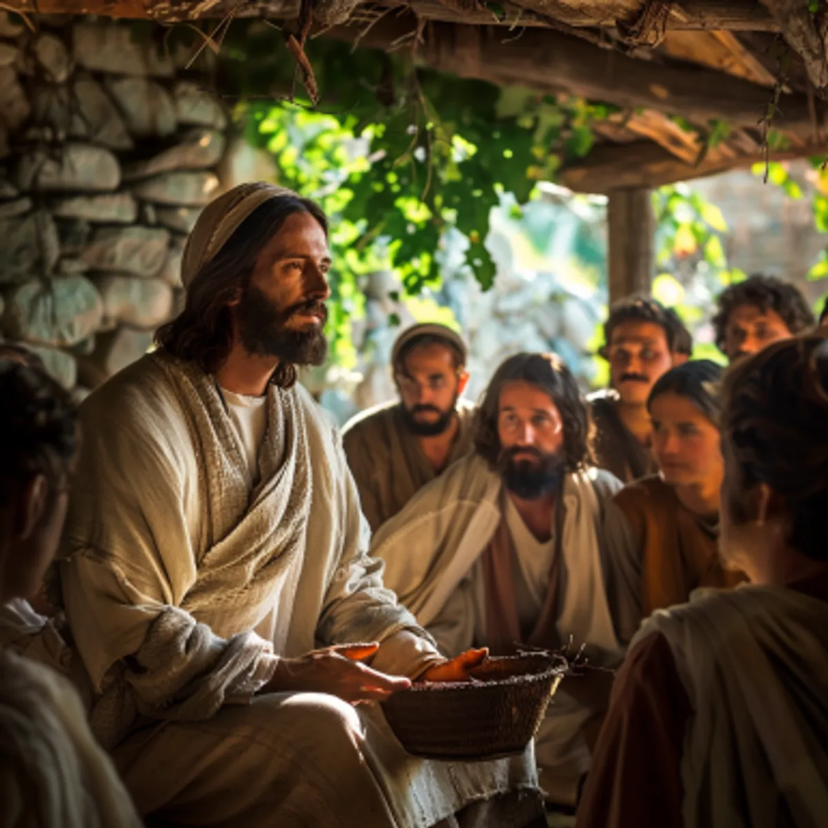 مرقس 12:1 - وابتدأ يقول لهم بامثال انسان غرس كرما واحاطه بسياج وحفر حوض معصرة وبنى برجا وسلمه الى كرامين وسافر.