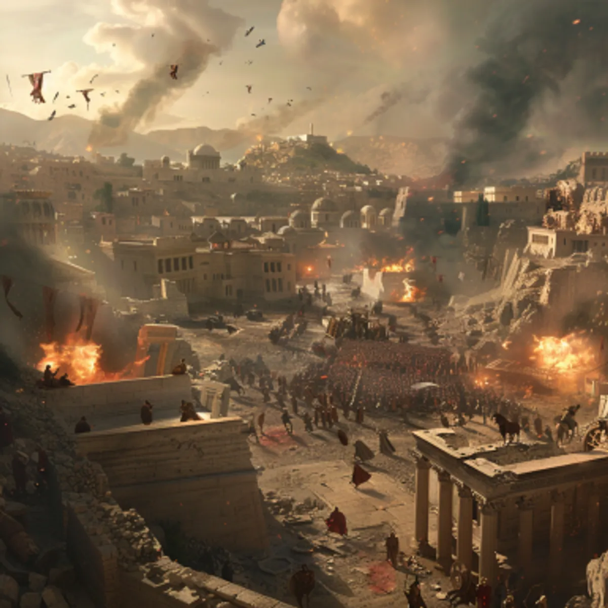 Марк 13:7 - Когда же услышите о войнах и о военных слухах, неужасайтесь: ибо надлежит сему быть, - но это еще не конец.