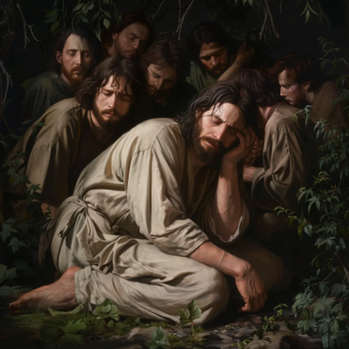 Marcos 14:35 - Y yéndose un poco adelante, se postró en tierra, y oro que si fuese posible, pasase de él aquella hora,