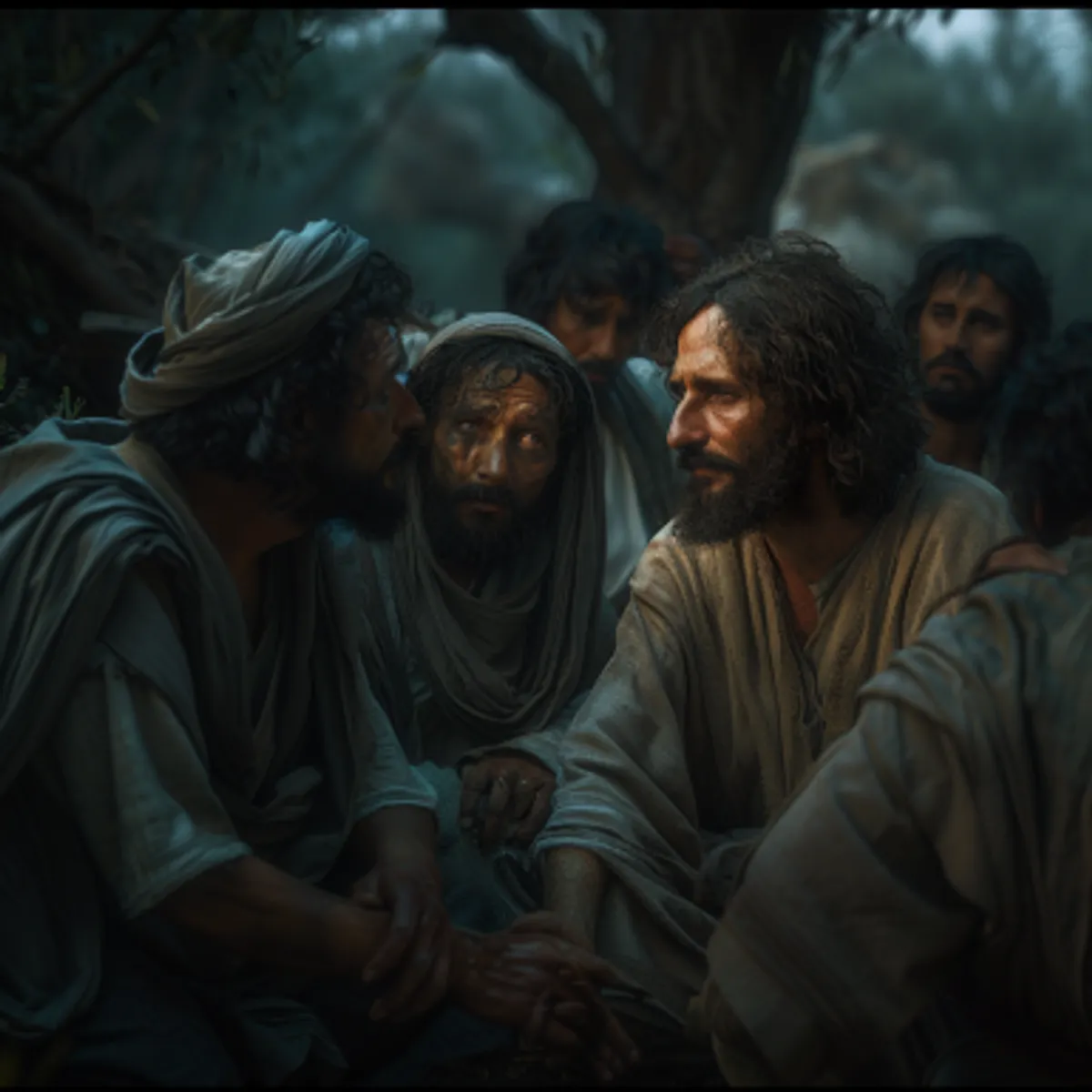 Marcos 14:43 - Y luego, aun hablando él, vino Judas, que era uno de los doce, y con él una compañía con espadas y palos, de parte de los príncipes de los sacerdotes, y de los escribas y de los ancianos.