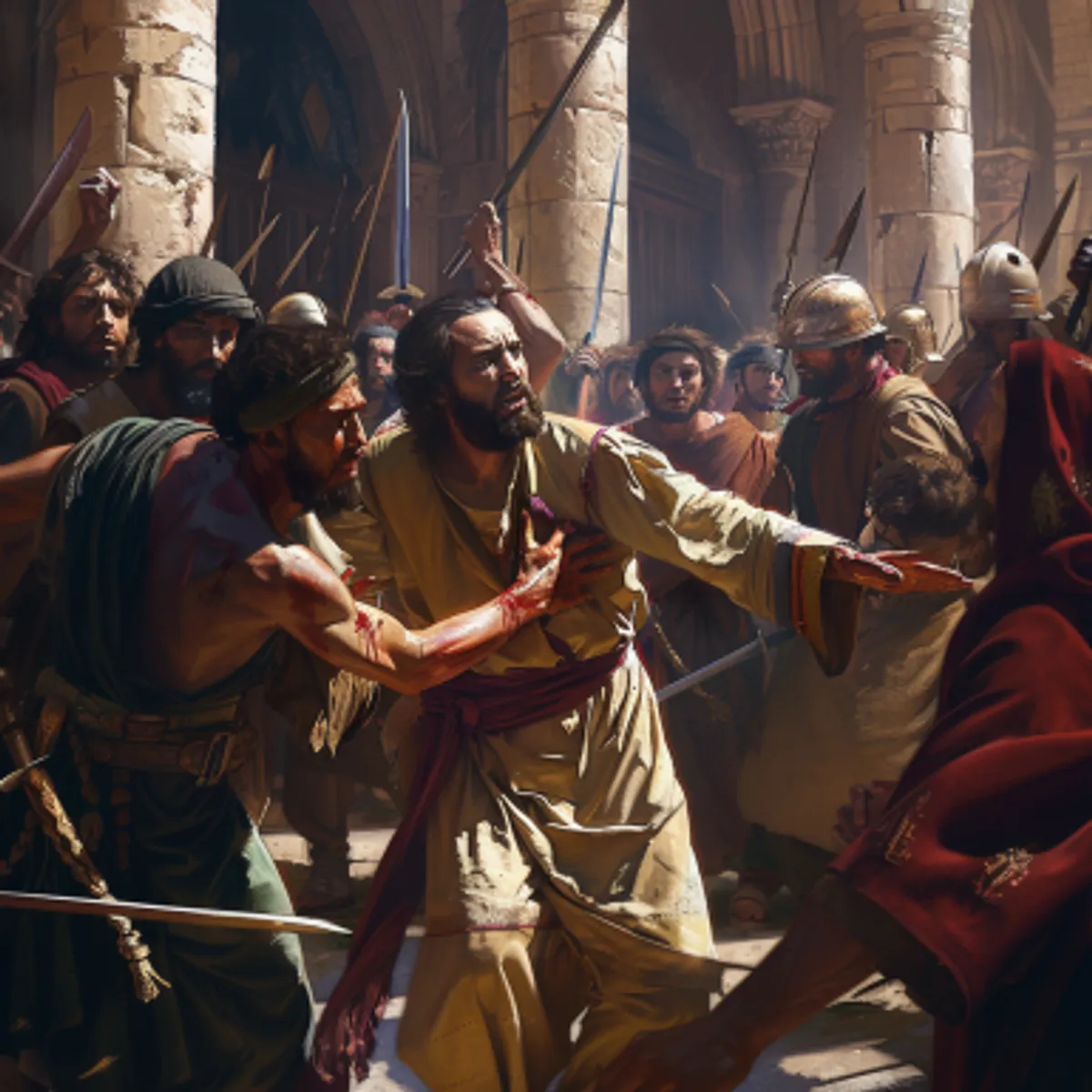 मार्क ग्रंथ 14:46