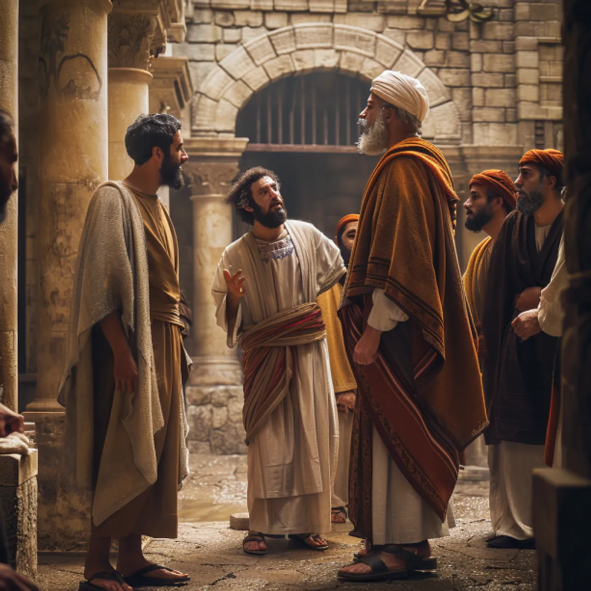 Marcos 14:66 - Y estando Pedro abajo en el atrio, vino una de las criadas del sumo sacerdote;