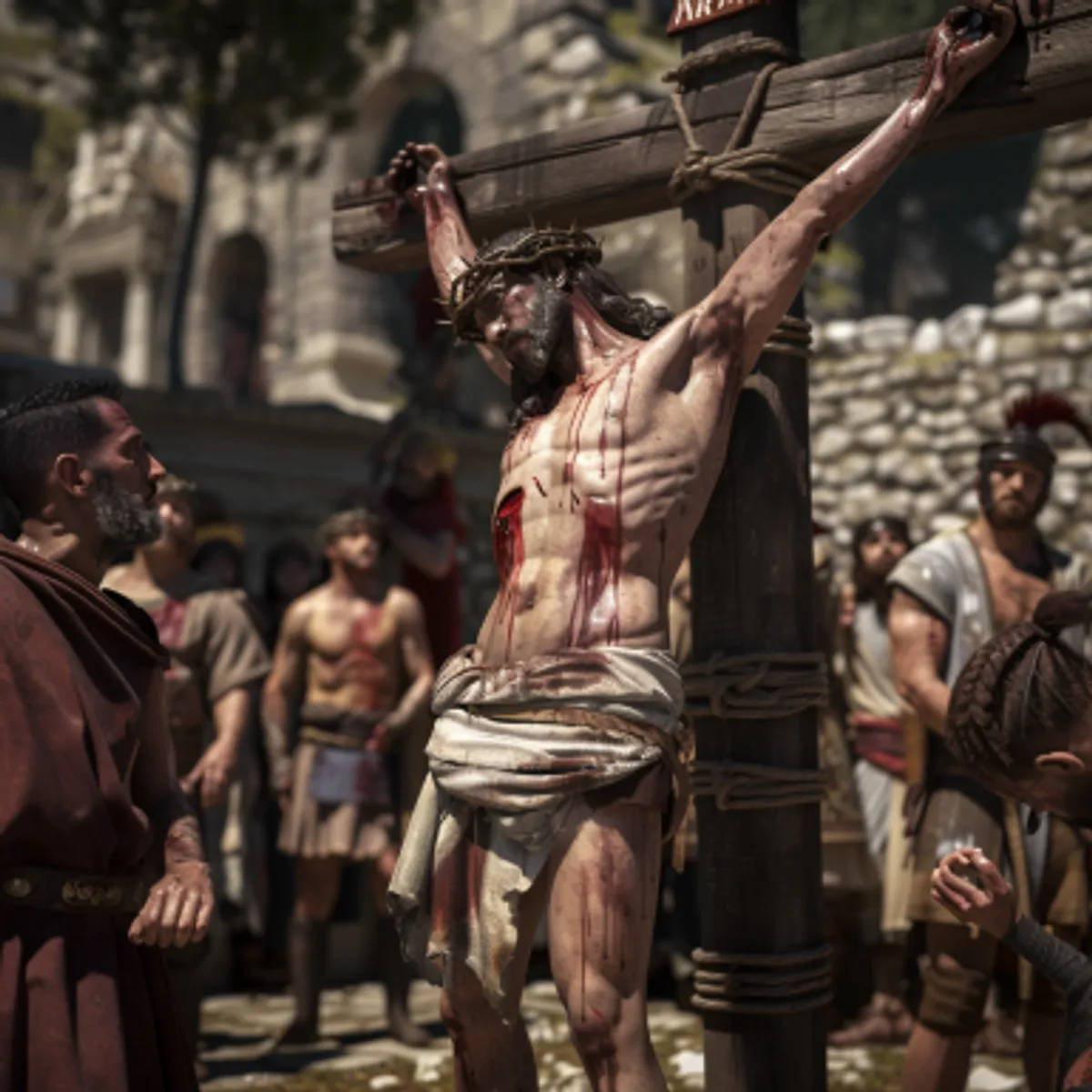 Markos 15:24 - Sonra Onu çarmıha gerdiler. Kim ne alacak diye kura çekerek giysilerini aralarında paylaştılar.