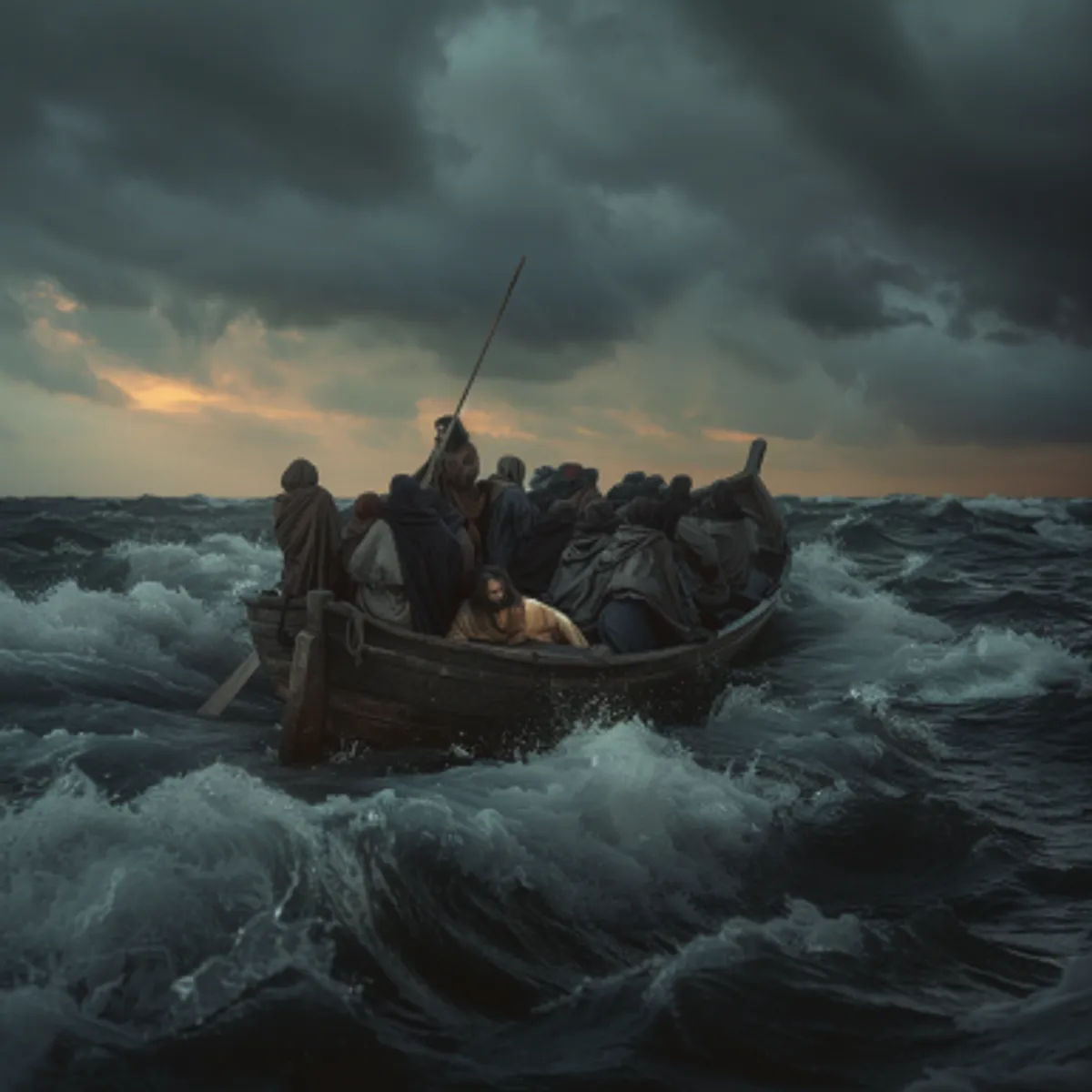 Marcus 4:35 - En op denzelfden dag, als het nu avond geworden was, zeide Hij tot hen: Laat ons overvaren aan de andere zijde.