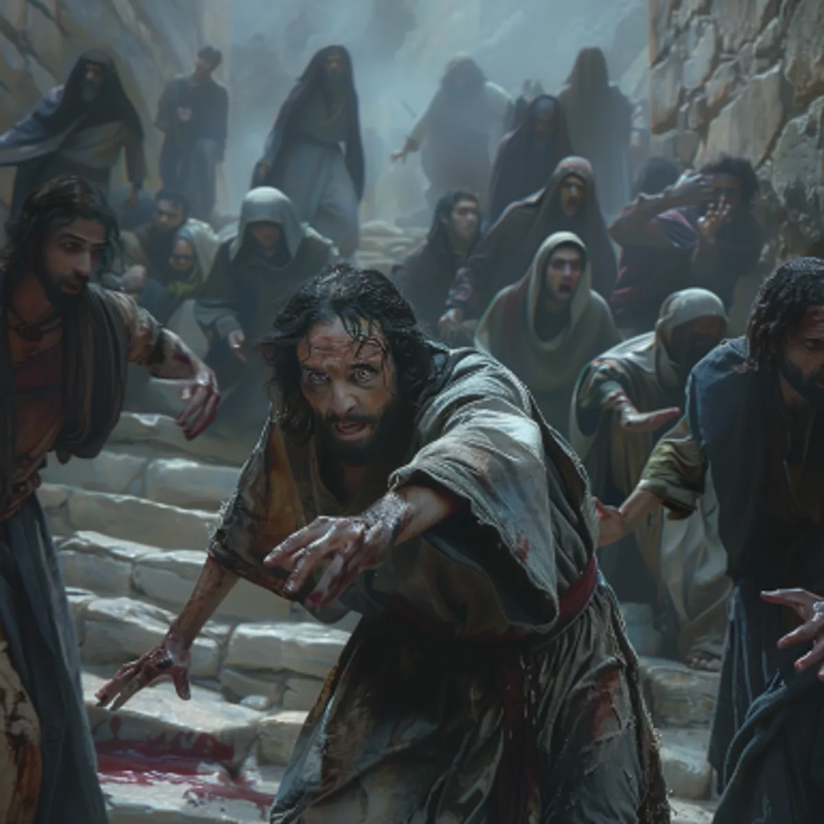 मार्क ग्रंथ 5:1 - वे झील के पार गिरासेनियों के देश में पहुँचे,