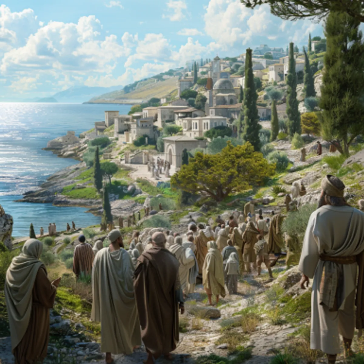 Marc 6:53 - După ce au trecut marea, au venit în ţinutul Ghenezaretului, şi au tras la mal.